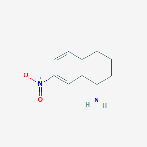 molecular formula C10H12N2O2 B8697767 7-Nitro-1,2,3,4-tetrahydro-1-naphthalenamine CAS No. 211372-31-5