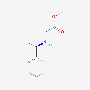 molecular formula C11H15NO2 B8697773 Methyl 2-([(1r)-1-phenylethyl]amino)acetate 