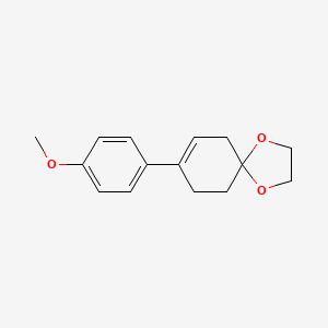 molecular formula C15H18O3 B8697806 8-(4-Methoxyphenyl)-1,4-dioxaspiro[4.5]dec-7-ene CAS No. 67019-46-9