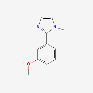 molecular formula C11H12N2O B8697855 1H-Imidazole, 2-(3-methoxyphenyl)-1-methyl- 
