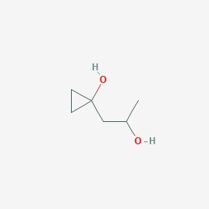 molecular formula C6H12O2 B8697883 1-(2-Hydroxypropyl)cyclopropanol 
