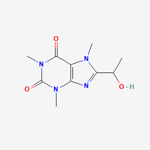 molecular formula C10H14N4O3 B8697903 8-(1-Hydroxyethyl)-1,3,7-trimethyl-3,7-dihydro-1h-purine-2,6-dione CAS No. 32086-89-8