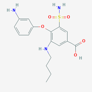 molecular formula C17H21N3O5S B8697917 4-(3-Aminophenoxy)-3-(butylamino)-5-sulfamoylbenzoic acid CAS No. 53136-72-4