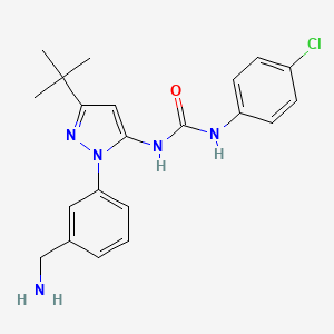 1-(1-(3-(Aminomethyl)phenyl)-3-tert-butyl-1H-pyrazol-5-yl)-3-(4-chlorophenyl)urea