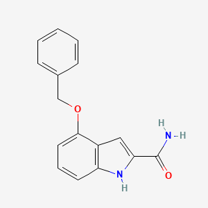 molecular formula C16H14N2O2 B8697943 4-Benzyloxy-1H-indole-2-carboxylic acid amide 