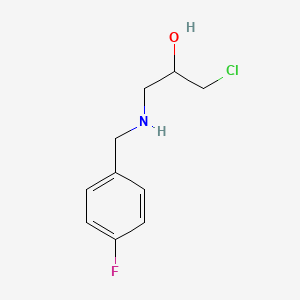 molecular formula C10H13ClFNO B8697974 1-Chloro-3-{[(4-fluorophenyl)methyl]amino}propan-2-ol CAS No. 111043-24-4