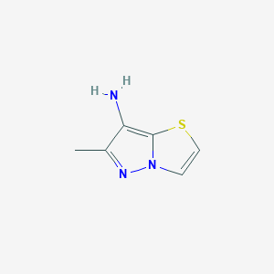 molecular formula C6H7N3S B8698043 6-Methylpyrazolo[5,1-b]thiazol-7-amine 