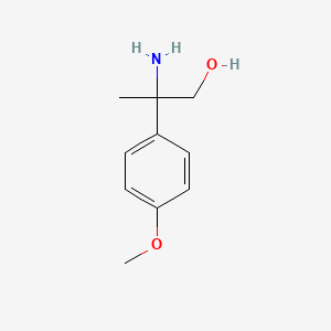 molecular formula C10H15NO2 B8698053 2-Amino-2-(4-methoxyphenyl)propan-1-ol 