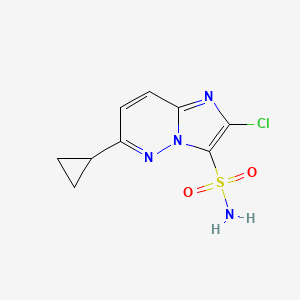 molecular formula C9H9ClN4O2S B8698080 2-Chloro-6-cyclopropylimidazo[1,2-b]pyridazine-3-sulfonamide CAS No. 570416-17-0