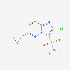 B8698080 2-Chloro-6-cyclopropylimidazo[1,2-b]pyridazine-3-sulfonamide CAS No. 570416-17-0