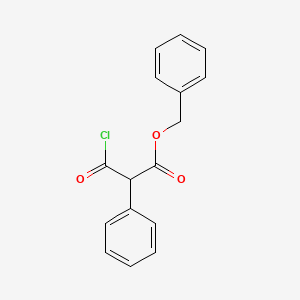 molecular formula C16H13ClO3 B8698086 Benzyl (chlorocarbonyl)phenylacetate CAS No. 35353-13-0
