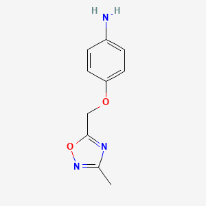 molecular formula C10H11N3O2 B8698147 4-[(3-Methyl-1,2,4-oxadiazol-5-yl)methoxy]aniline 
