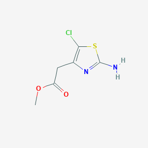 molecular formula C6H7ClN2O2S B8698179 Methyl 2-(2-amino-5-chloro-1,3-thiazol-4-YL)acetate 