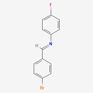 molecular formula C13H9BrFN B8698204 N-(4-bromobenzylidene)-4-fluoroaniline CAS No. 64222-88-4
