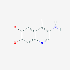 molecular formula C12H14N2O2 B8698226 3-Amino-4-methyl-6,7-dimethoxyquinoline 