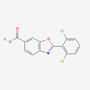 2-(2,6-Dichlorophenyl)-1,3-benzoxazole-6-carboxylic acid