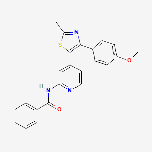 molecular formula C23H19N3O2S B8698353 N-[4-[4-(4-Methoxyphenyl)-2-methyl-1,3-thiazol-5-YL]-2-pyridyl]benzamide CAS No. 303162-71-2