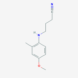 molecular formula C12H16N2O B8698358 4-[(4-Methoxy-2-methylphenyl)amino]butanenitrile 