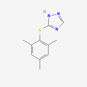 molecular formula C11H13N3S B8698383 3-(Mesitylthio)-1H-1,2,4-triazole 