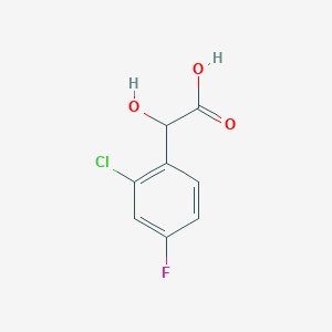 molecular formula C8H6ClFO3 B8698411 2-(2-Chloro-4-fluorophenyl)-2-hydroxyacetic acid 