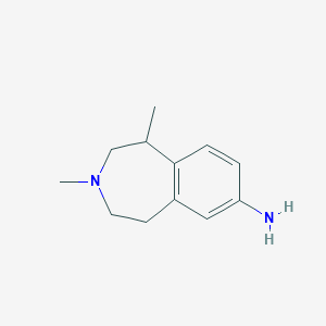 molecular formula C12H18N2 B8698453 1,3-dimethyl-7-amino-2,3,4,5-tetrahydro-1H-benzo[d]azepine CAS No. 919099-25-5