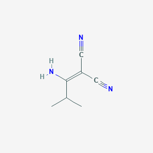 molecular formula C7H9N3 B8698655 (1-Amino-2-methylpropylidene)propanedinitrile CAS No. 41808-27-9