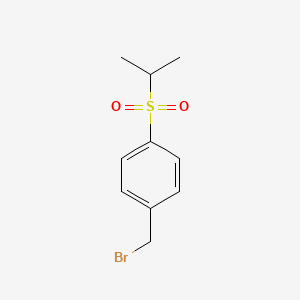 molecular formula C10H13BrO2S B8698748 1-Bromomethyl-4-(propane-2-sulfonyl)-benzene 
