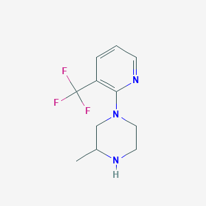molecular formula C11H14F3N3 B8698767 3-Methyl-1-[3-(trifluoromethyl)pyridin-2-yl]piperazine 