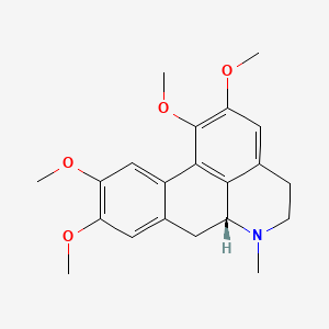 molecular formula C21H25NO4 B8698781 (R)-5,6,6a,7-Tetrahydro-1,2,9,10-tetramethoxy-6-methyl-4H-dibenzo(de,g)quinoline CAS No. 38325-02-9
