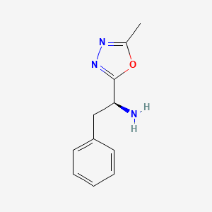 molecular formula C11H13N3O B8698832 (S)-1-(5-Methyl-1,3,4-oxadiazol-2-yl)-2-phenylethanamine CAS No. 1351397-87-9