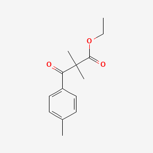 molecular formula C14H18O3 B8698861 Ethyl alpha-(4-methylbenzoyl)isobutyrate 