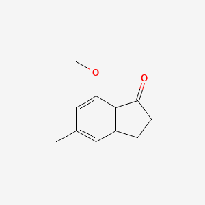 molecular formula C11H12O2 B8698866 7-Methoxy-5-methyl-2,3-dihydroinden-1-one 