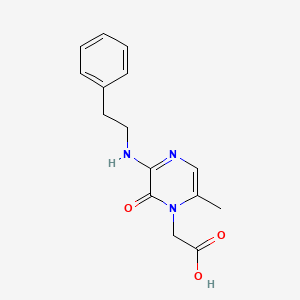 {6-Methyl-2-oxo-3-[(2-phenylethyl)amino]pyrazin-1(2H)-yl}acetic acid