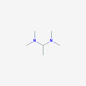 molecular formula C6H16N2 B8698960 N~1~,N~1~,N'~1~,N'~1~-Tetramethylethane-1,1-diamine CAS No. 5498-94-2