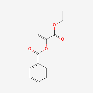 molecular formula C12H12O4 B8698963 2-Propenoic acid, 2-(benzoyloxy)-, ethyl ester CAS No. 108725-04-8