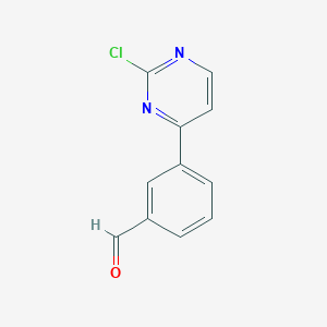 molecular formula C11H7ClN2O B8698976 3-(2-Chloro-pyrimidin-4-yl)-benzaldehyde 