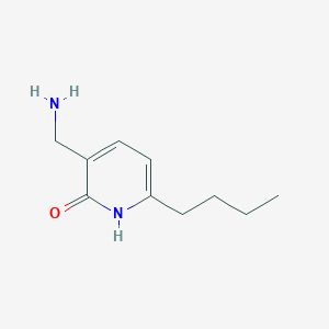 molecular formula C10H16N2O B8698980 3-Aminomethyl-6-butyl-1H-pyridin-2-one 