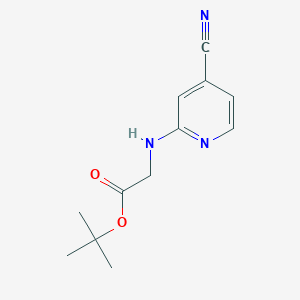 molecular formula C12H15N3O2 B8698988 tert-butyl N-(4-cyanopyridin-2-yl)glycinate 