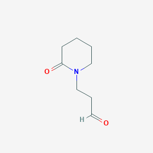 molecular formula C8H13NO2 B8699015 3-(2-Oxo-1-piperidinyl)propanal 