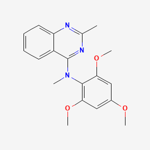 molecular formula C19H21N3O3 B8699070 4-Quinazolinamine, N,2-dimethyl-N-(2,4,6-trimethoxyphenyl)- CAS No. 827031-20-9