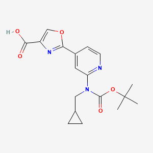 2-(2-((tert-Butoxycarbonyl)(cyclopropylmethyl)amino)pyridin-4-yl)oxazole-4-carboxylic acid