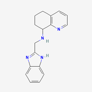 molecular formula C17H18N4 B8699090 N-(1H-benzimidazol-2-ylmethyl)-5,6,7,8-tetrahydro-8-quinolinamine 