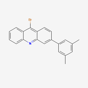 molecular formula C21H16BrN B8699094 9-Bromo-3-(3,5-dimethylphenyl)acridine CAS No. 783325-77-9