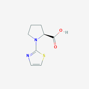 molecular formula C8H10N2O2S B8699096 (2S)-1-(1,3-thiazol-2-yl)pyrrolidine-2-carboxylic acid 