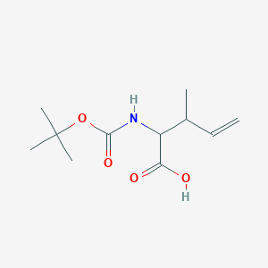 molecular formula C11H19NO4 B8699118 2-{[(Tert-butoxy)carbonyl]amino}-3-methylpent-4-enoic acid 