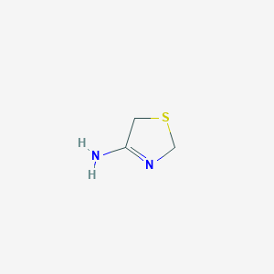 molecular formula C3H6N2S B8699175 Thiazolidin-4-ylideneamine 