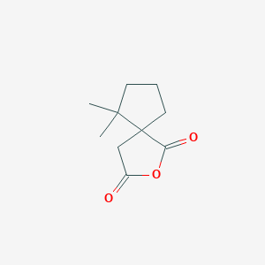 molecular formula C10H14O3 B8699202 6,6-Dimethyl-2-oxaspiro[4.4]nonane-1,3-dione 