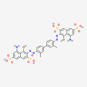 molecular formula C34H28N6O14S4 B8699229 Trypan Blue free acid CAS No. 2538-83-2