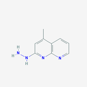 molecular formula C9H10N4 B8699236 2-Hydrazinyl-4-methyl-1,8-naphthyridine 