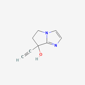 molecular formula C8H8N2O B8699269 7-Ethynyl-6,7-dihydro-5H-pyrrolo[1,2-a]imidazol-7-ol 